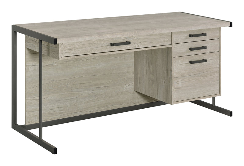 Coaster Furniture Loomis Whitewashed Grey 3pc Office Furniture Set