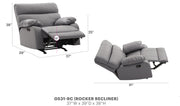 Glory Furniture Manny Black Faux Leather Rocker Recliner