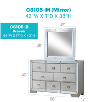 Glory Furniture Hollywood Hills Pearl Dresser