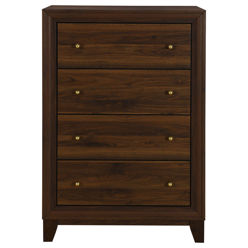 Coaster Furniture Welsley Walnut Brown 4 Drawer Chest