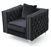 Glory Furniture Paige Black Velvet Chair