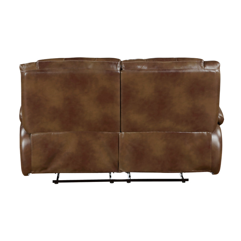 Home Elegance Ellicott Brown Double Reclining Love Seat