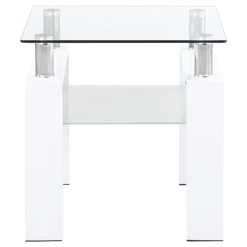 Coaster Furniture Dyer White End Table