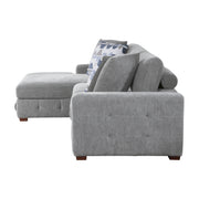 Home Elegance Raife Gray 2pc Sectional with Left Chaise