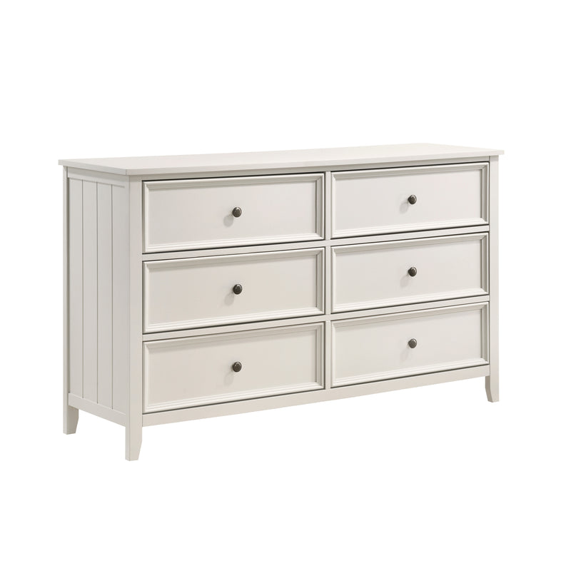 Home Elegance Donahue White Dresser And Mirror