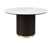 Acme Furniture Clayten White Espresso Round Dining Table
