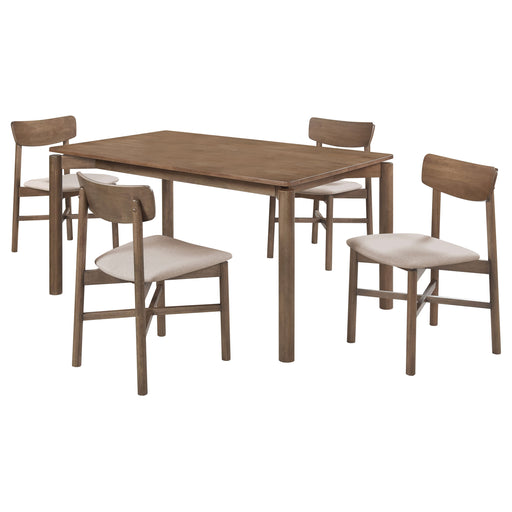 Coaster Furniture Parkridge Natural Walnut Brown 5pc Dining Room Set