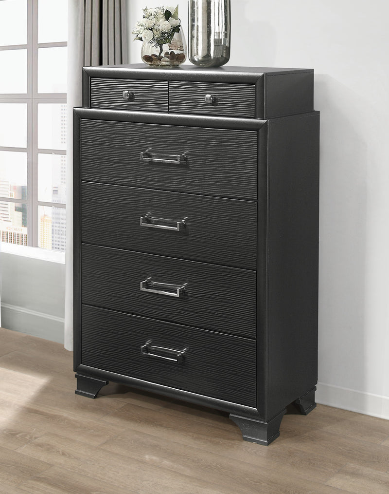 Global Furniture Jordyn Grey Drawer Chest