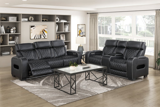 Home Elegance Fairway Black Power 2pc Living Room Set