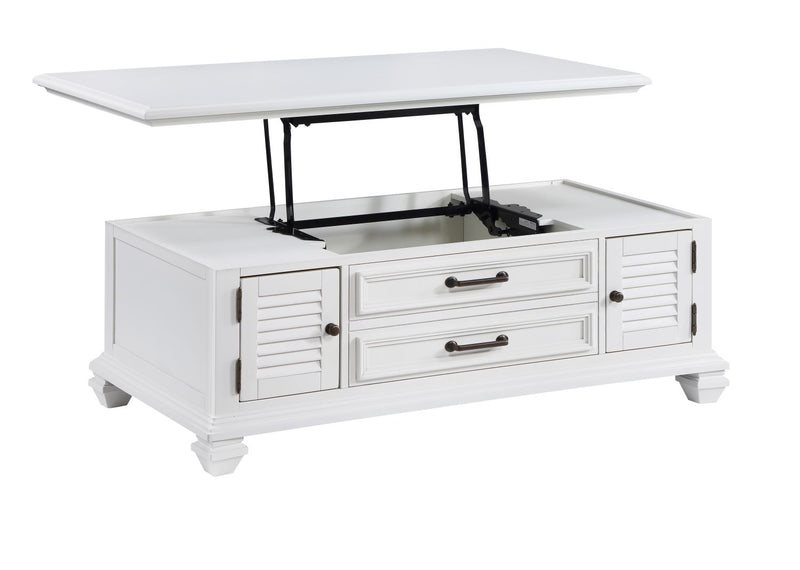 Steve Silver Charlestown White Lift Top Coffee