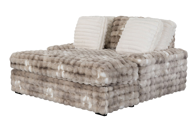 Global Furniture U8292 Grey Lounger Sofa with USB