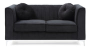 Glory Furniture Delray Navy Blue Velvet Microsuede Loveseat