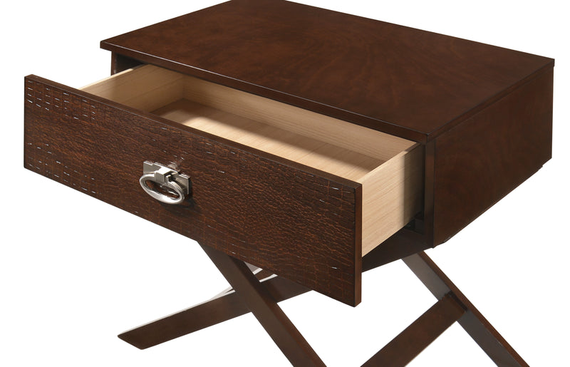 Glory Furniture Xavier Cappuccino 1 Drawer Nightstand