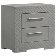Coaster Furniture Ives Grey High Gloss Nightstand