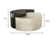 Galaxy Home Ying Yang Black Gold Coffee Table