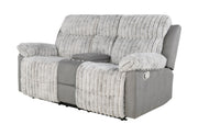 Global Furniture U6028 Grey Console Reclining Loveseat