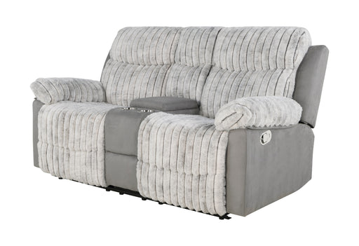 Global Furniture U6028 Grey Console Reclining Loveseat