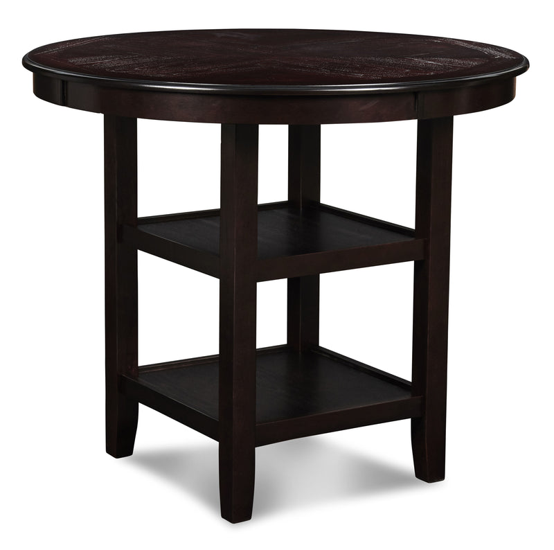 New Classic Furniture Gia Ebony Round 5pc Counter Height Set