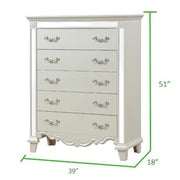 Galaxy Home Milan White Mirror Framed Chest