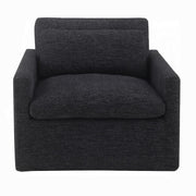 Acme Furniture Frederick Dark Gray Swivel Chair with Pillow