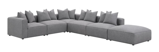 Coaster Furniture Jennifer Grey 6pc Tight Seat Modular Sectional