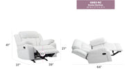 Glory Furniture Daria White Rocker Recliner