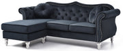 Glory Furniture Hollywood Black Sofa Chaise