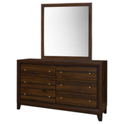 Coaster Furniture Welsley Walnut Brown Dresser and Mirror
