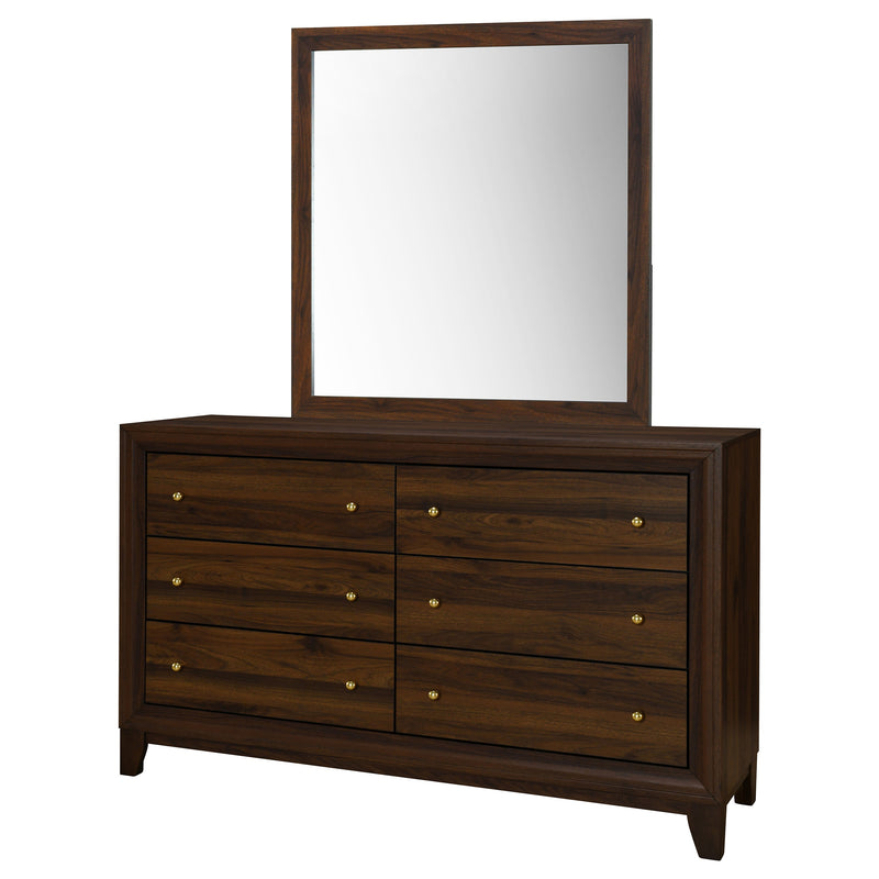 Coaster Furniture Welsley Walnut Brown Dresser and Mirror