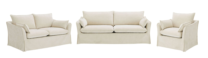 Acme Furniture Shane Beige Chair with 2 Pillows