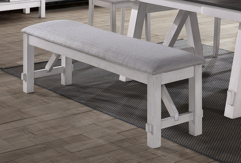 New Classic Furniture Maisie White Brown 6pc Dining Room Set