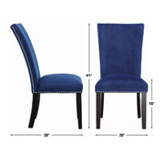 Steve Silver Camila White Blue 9pc Square Dining Set