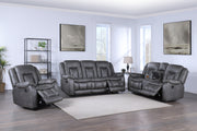 New Classic Furniture Morello Gray Sofa with Dual Recliner