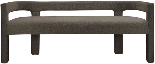 Meridian Furniture Athena Black Boucle Fabric Bench