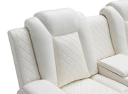 New Classic Furniture Orion White Dual Recliner Console Loveseat