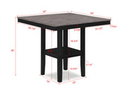 Crown Mark Lester Drift Wood 5pc Counter Height Table Set