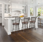 Steve Silver Bayview Dark Brown Swivel Barstool