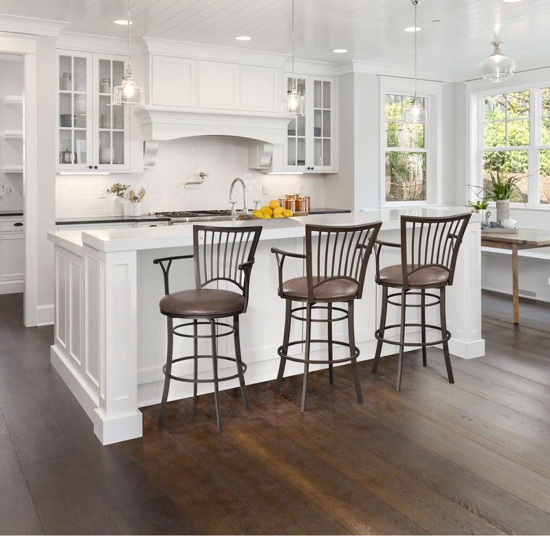 Steve Silver Bayview Dark Brown Swivel Barstool