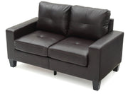 Glory Furniture Newbury Dark Brown Faux Leather Modular Loveseat