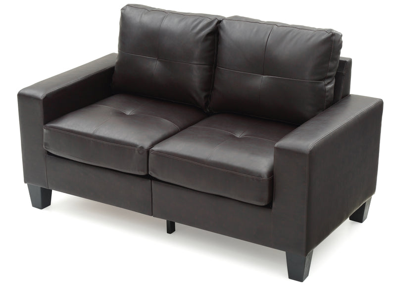 Glory Furniture Newbury Dark Brown Faux Leather Modular Loveseat