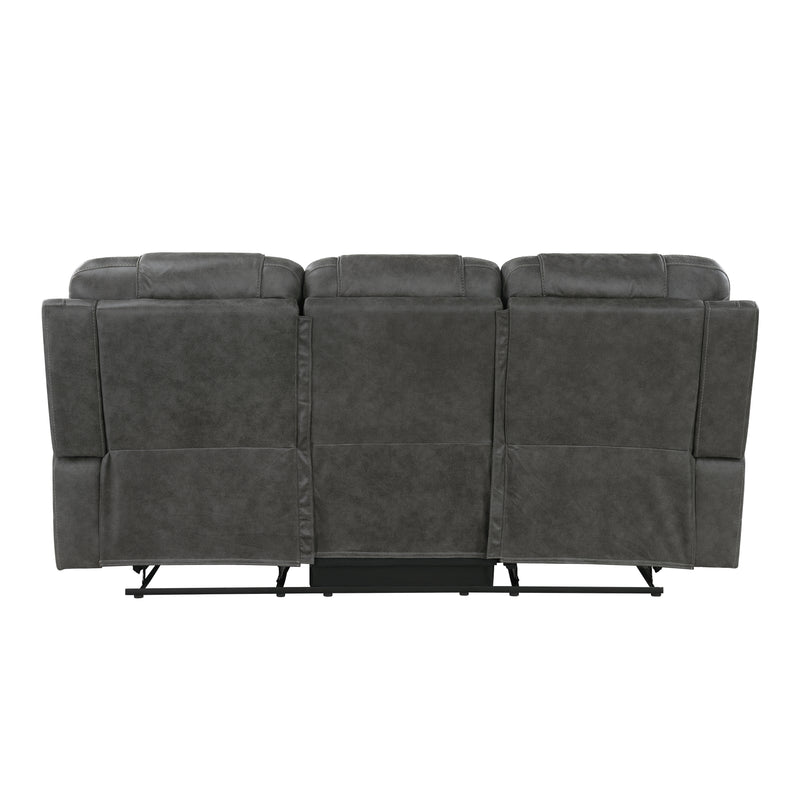 Home Elegance Oberon Dark Gray Double Reclining Sofa