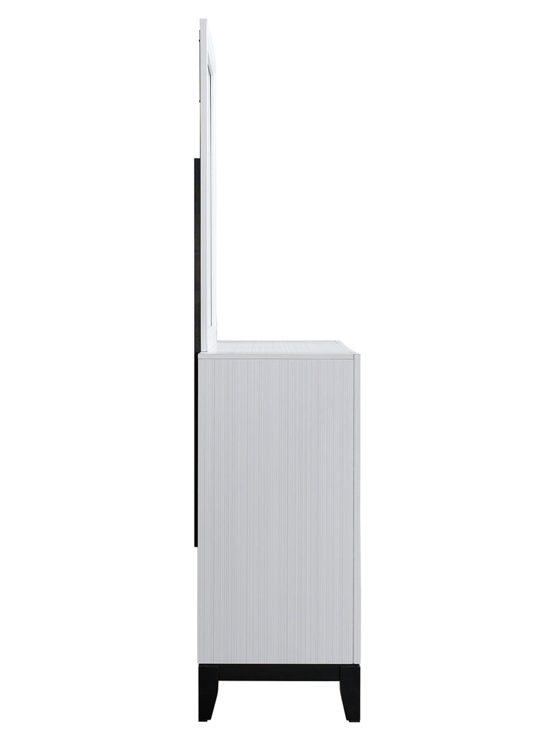 Glory Furniture Glasgow Gray Dresser and Mirror