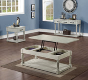 Steve Silver Hemingway Cathedral White 3pc Coffee Table Set with Sofa Table