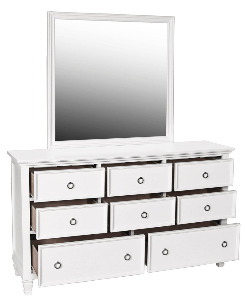 New Classic Furniture Tamarack White Solid Dresser And Mirror