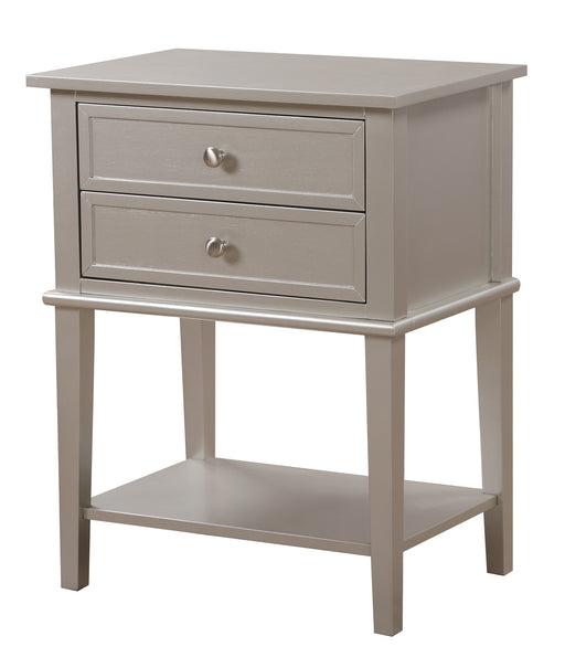 Glory Furniture Newton Silver Champagne Nightstand