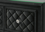 Crown Mark Cameo Black Dresser and Mirror