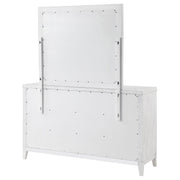 Coaster Furniture Marielle Distressed White Dresser with Mirror