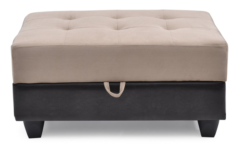 Glory Furniture Gallant Mocha Microsuede Ottoman