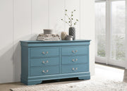 Glory Furniture Louis Phillipe Black 6 Drawers Dresser
