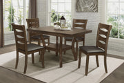 Home Elegance Darla Brown 5pc Dining Room Set